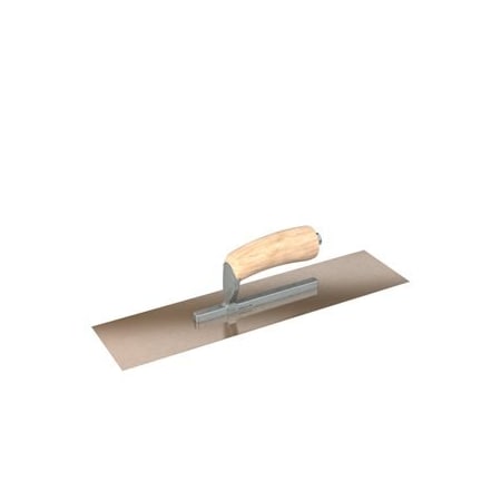 Steel City Trowels By Bon el, Square, Golden Stainless, 11.5 X 4, Wood, Short Shank 66-137
